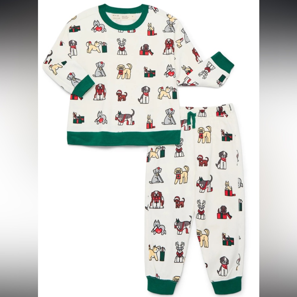 Organic Cotton Sporty Sweatsuit - Puppies for Christmas